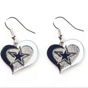 NFL Licensed Dallas Heart Earrings